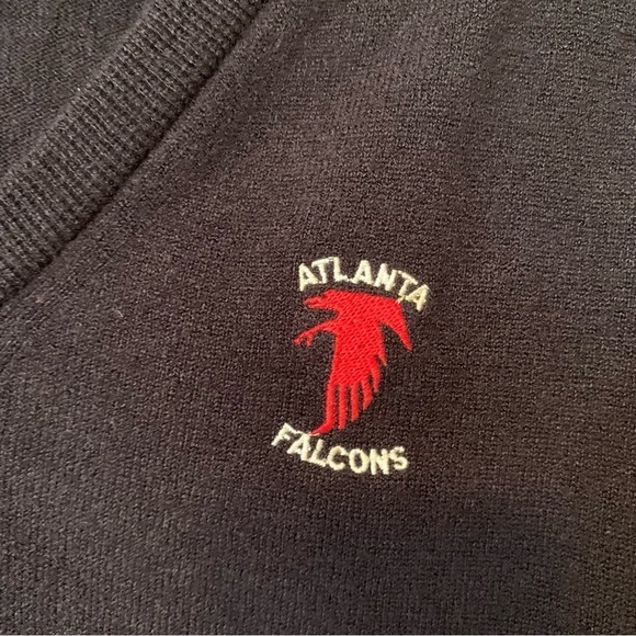 Etonic Black Atlanta Falcons V-Neck Sweater XL - Picture 2 of 7